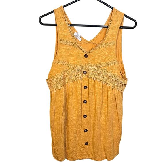 Eyeshadow Size Medium M Golden Rod Embroidered Boho Bohemian Button Top Blouse - Picture 1 of 7